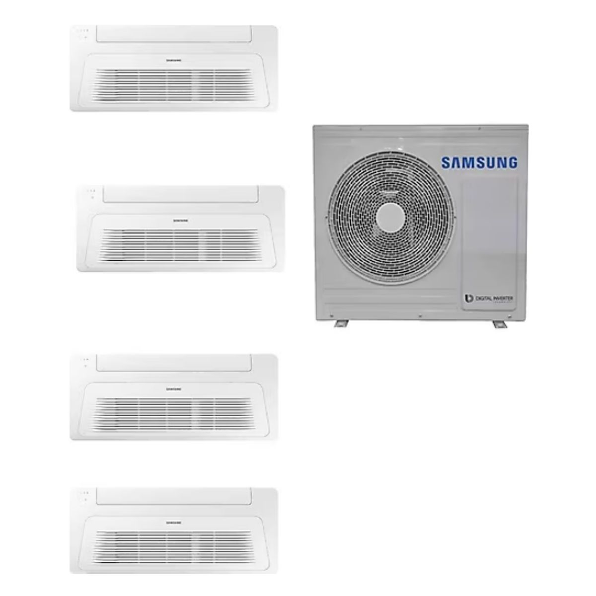Samsung Samsung Wind Free Multi 1+4 Sistem (AJ100TXJ5KH/EA) 10 kw Dış 9+9+9+9 Btu İç Ünite Tek Yön Kaset Klima En Ucuz Fiyatları ve Özellikleri